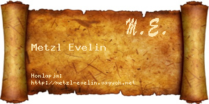 Metzl Evelin névjegykártya